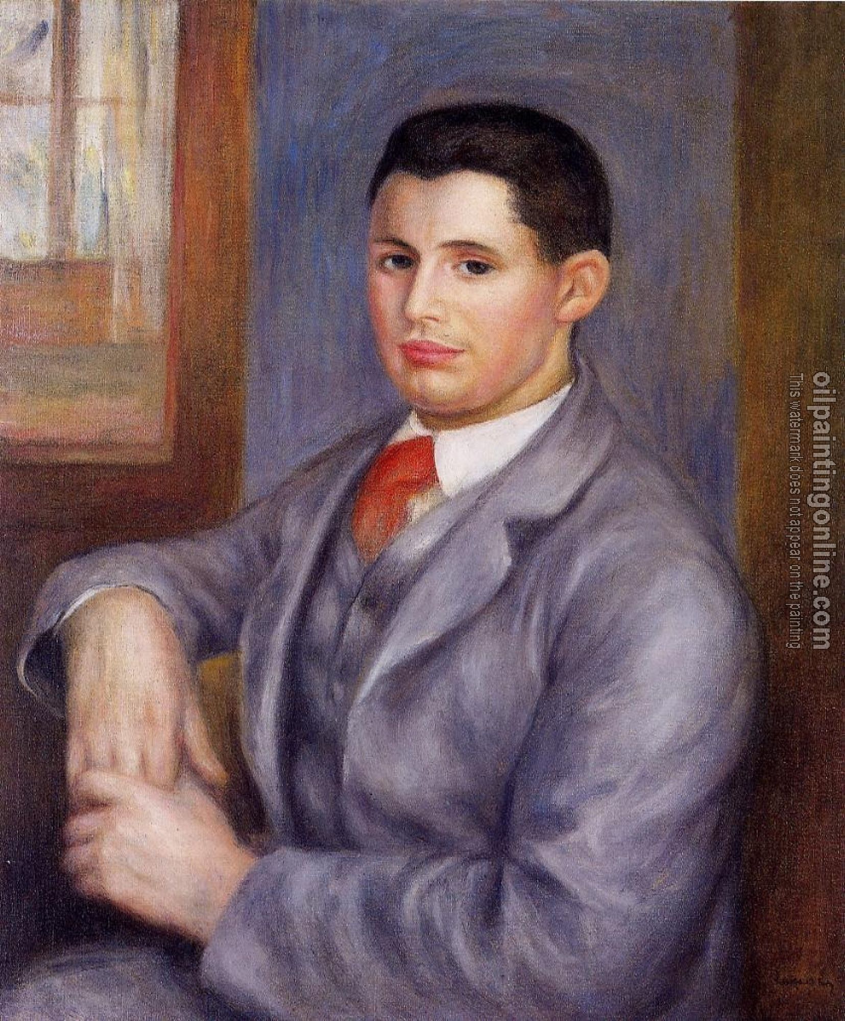 Renoir, Pierre Auguste - Young Man in a Red Tie